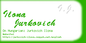 ilona jurkovich business card